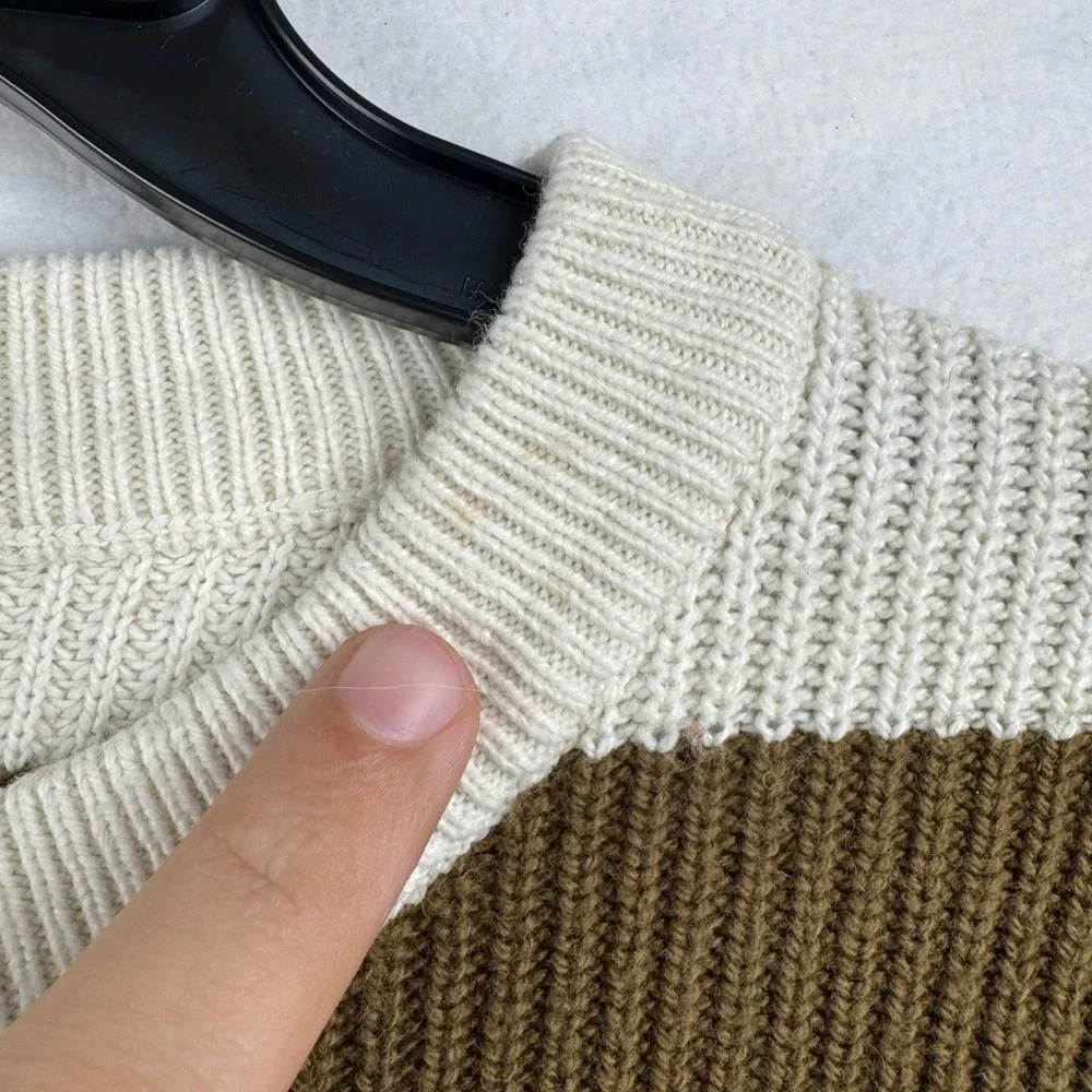 Madewell Striped Knit Sweater with Pockets Womens Size S‎ Multicolor Cotton